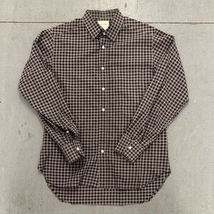 Billy Reid Brown and Black Checkered Shirt